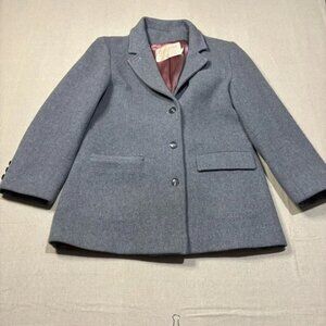 Vintage Pendelton Wool Overcoat Jacket Satin Lined ButtonUp Made In USA Size Med